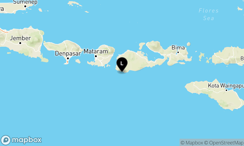 Peta Gempa 40 km Tenggara SUMBAWABARAT-NTB