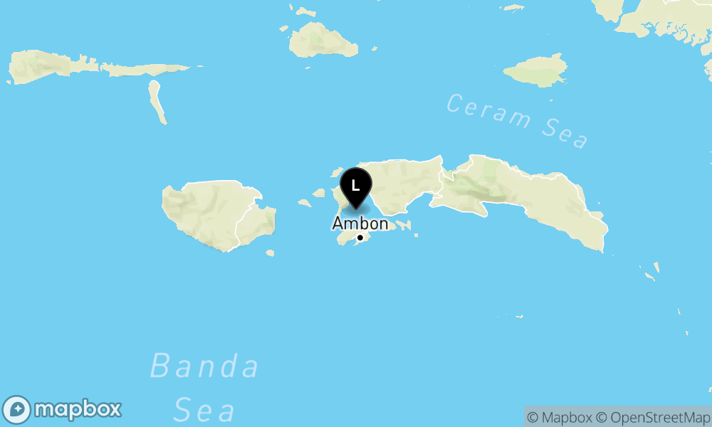 Peta Gempa Pusat gempa berada di laut 27 km barat Kairatu