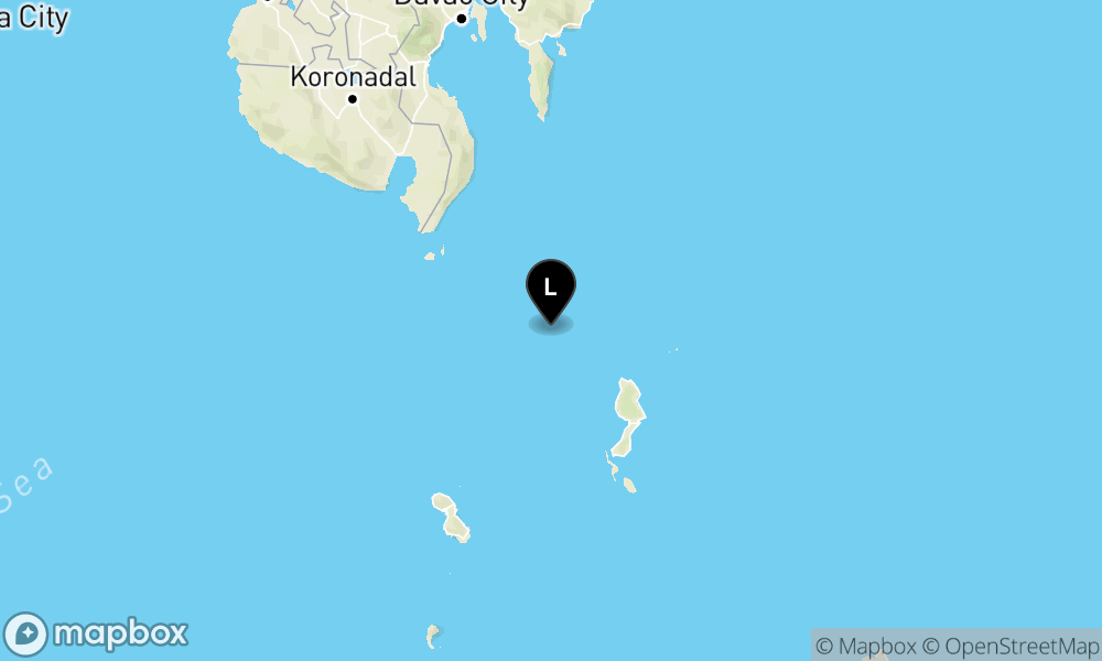 Peta Gempa 94 km BaratLaut PULAUKARATUNG-SULUT