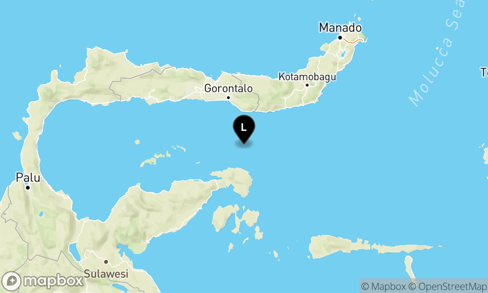 Peta Gempa 88 km Tenggara BONEBOLANGO-GORONTALO