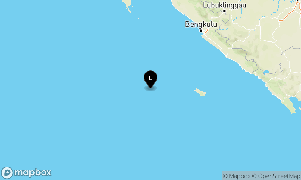 Peta Gempa 145 km BaratLaut ENGGANO-BENGKULU