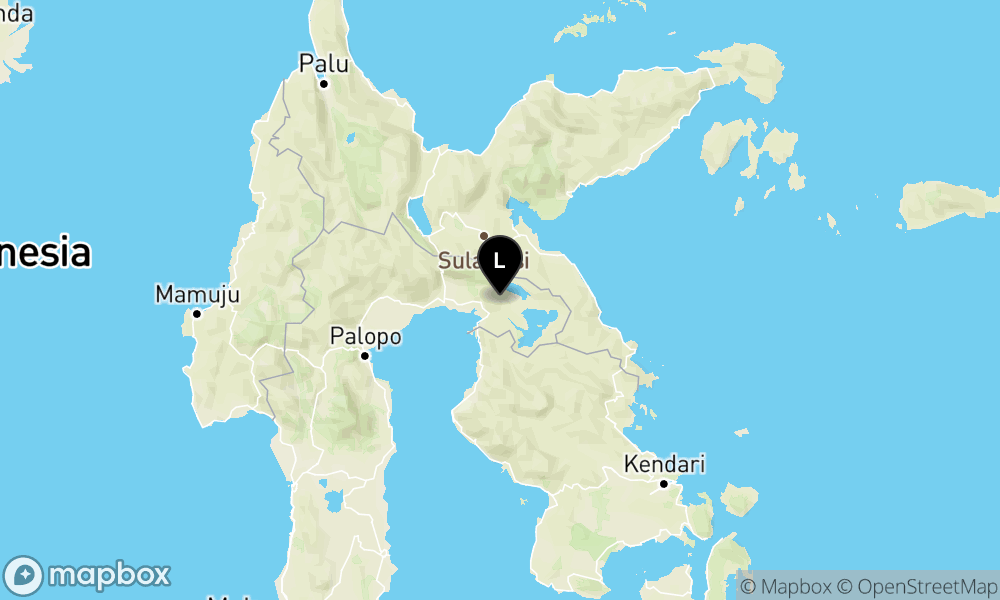 Peta Gempa Pusat gempa berada di darat 7 km Timur Laut LUWU TIMUR