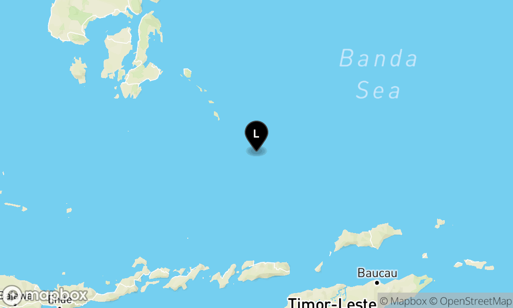 Peta Gempa 176 km Tenggara WAKATOBI-SULTRA