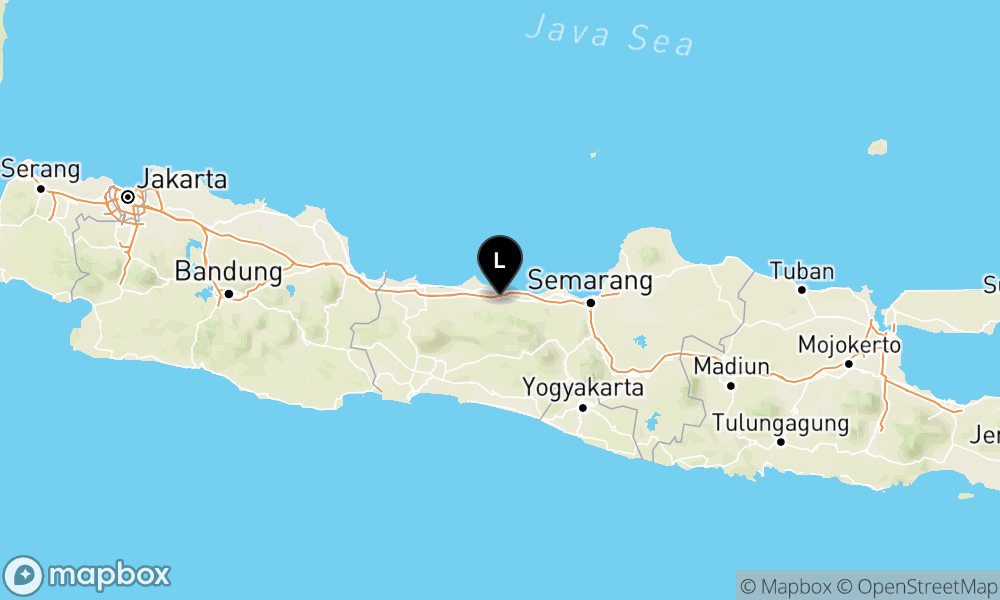 Peta Gempa Pusat gempa berada di darat 6 km BaratDaya Batang