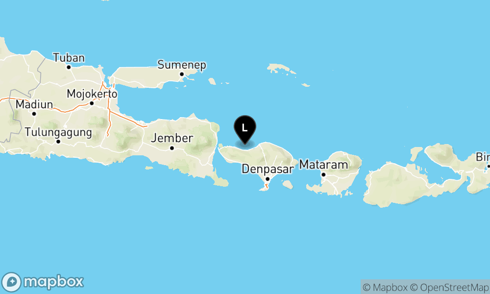 Peta Gempa Pusat gempa berada di laut 25 km barat daya Buleleng