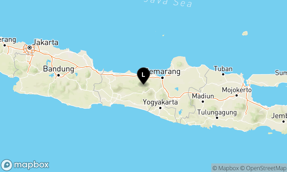 Peta Gempa Pusat gempa berada di darat 17 km timur laut Wonosobo