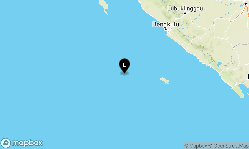 Peta Gempa 144 km BaratLaut ENGGANO-BENGKULU