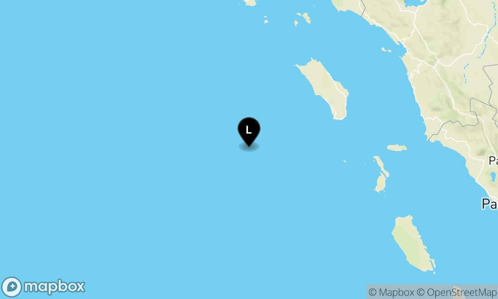 Peta Gempa 153 km BaratDaya NIASBARAT-SUMUT