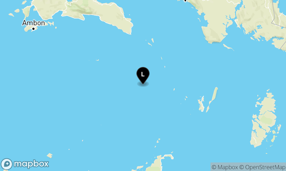 Peta Gempa 182 km BaratLaut MALUKUTENGGARA