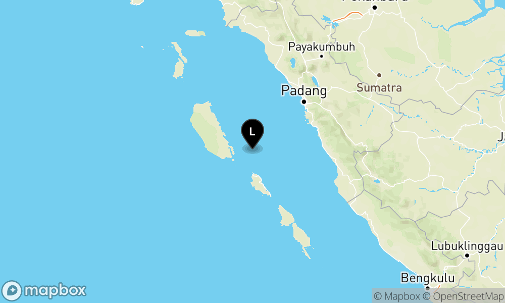 Peta Gempa 36 km TimurLaut KEP-MENTAWAI-SUMBAR