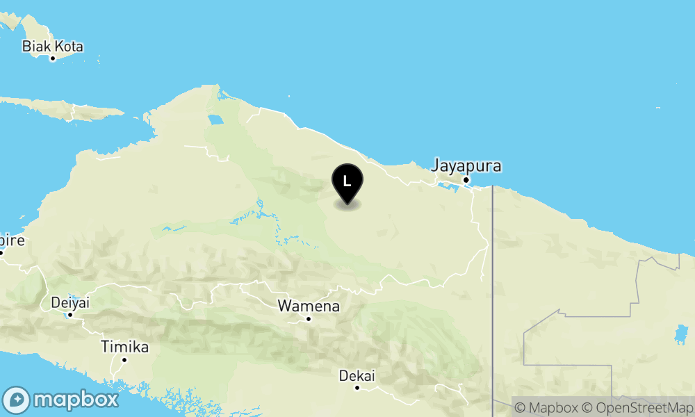Peta Gempa 96 km TimurLaut KOBAGMA-PAPUAPGNGN