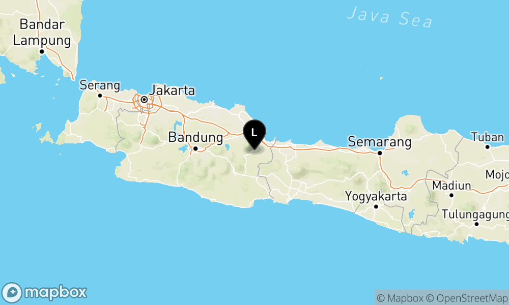 Peta Gempa Pusat gempa berada di darat 3 km tenggara Kab. Kuningan