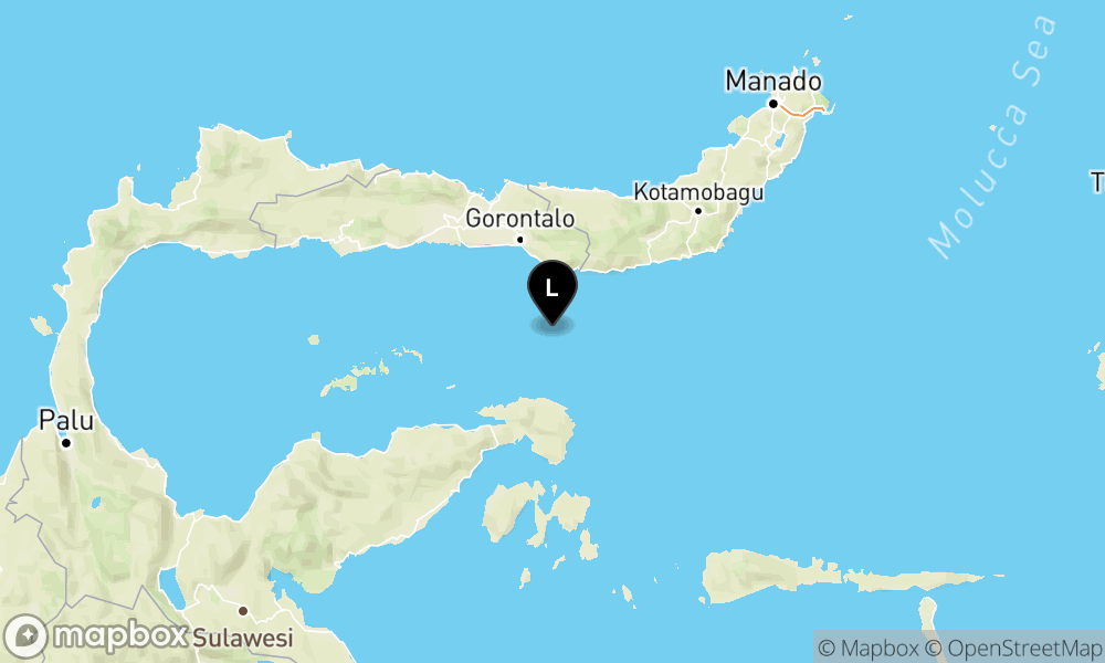 Peta Gempa 73 km Tenggara BONEBOLANGO-GORONTALO