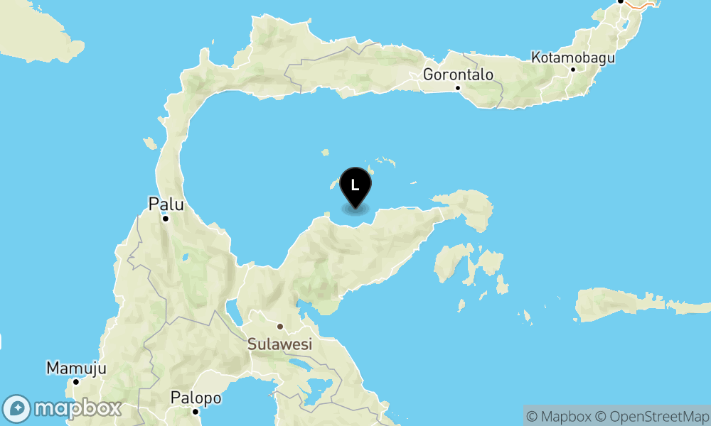 Peta Gempa Pusat gempa berada di laut 24 Km Baratlaut Bolaang Kabupaten Banggai