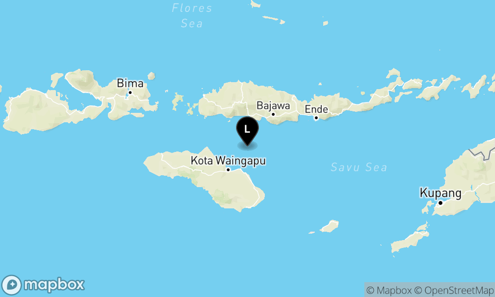 Peta Gempa 51 km TimurLaut WAINGAPU-NTT