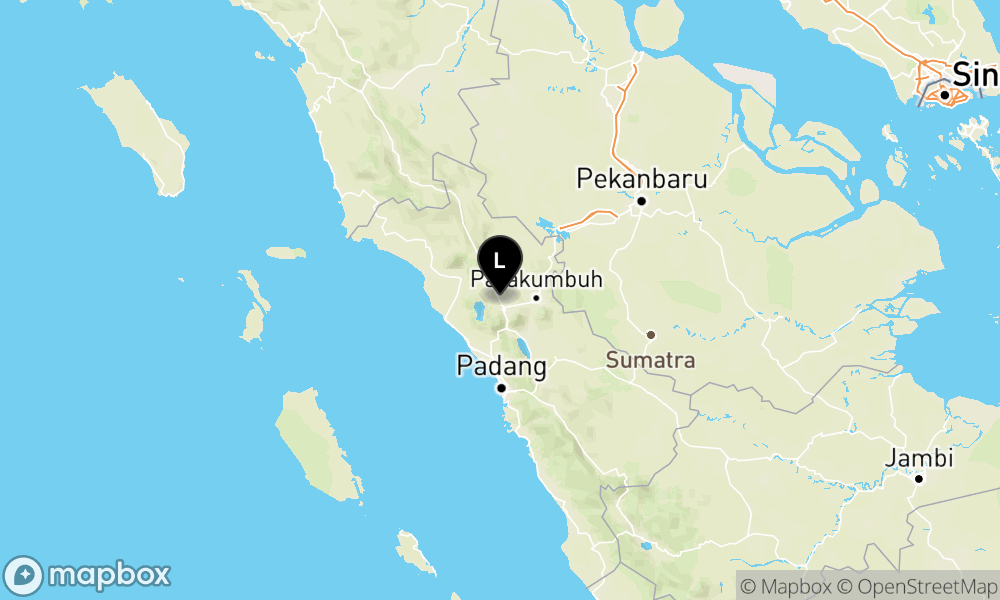 Peta Gempa Pusat gempa berada di darat 7 km barat laut Bukittinggi