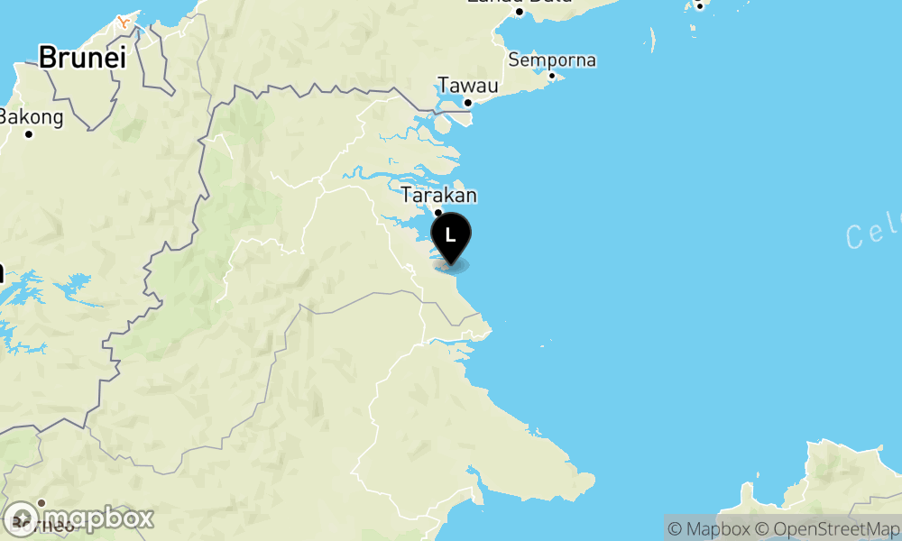 Peta Gempa Pusat gempa berada di darat 63 km tenggara Tarakan