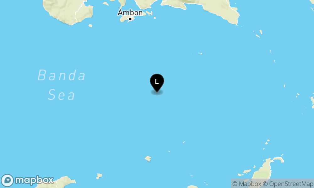 Peta Gempa 222 km Tenggara AMBON-MALUKU