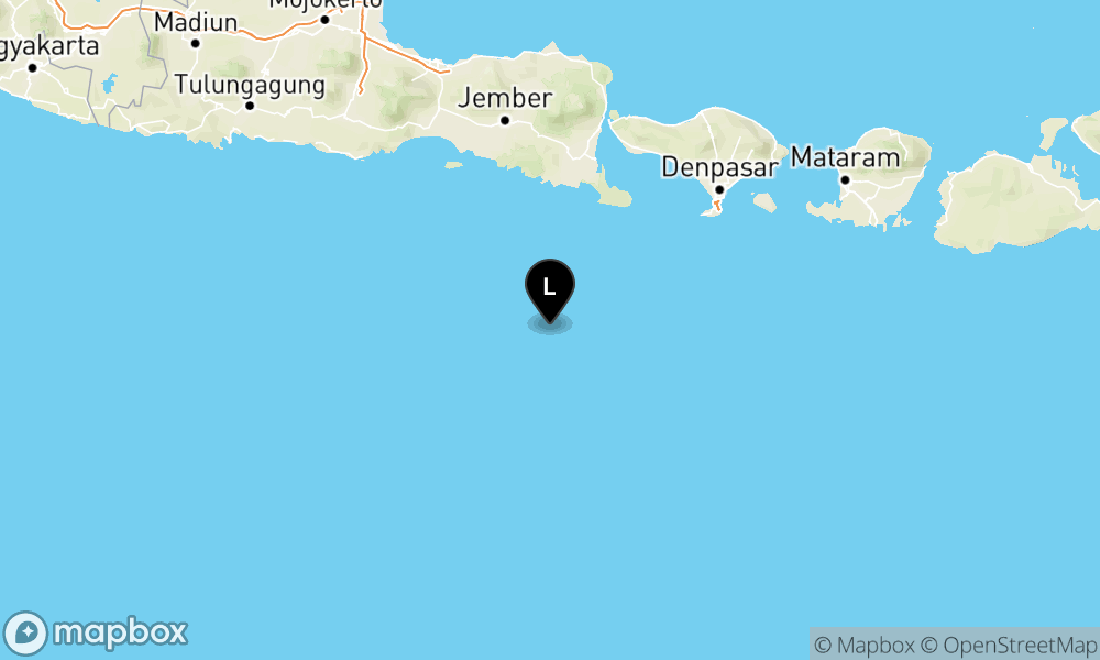 Peta Gempa 156 km BaratDaya JEMBRANA-BALI