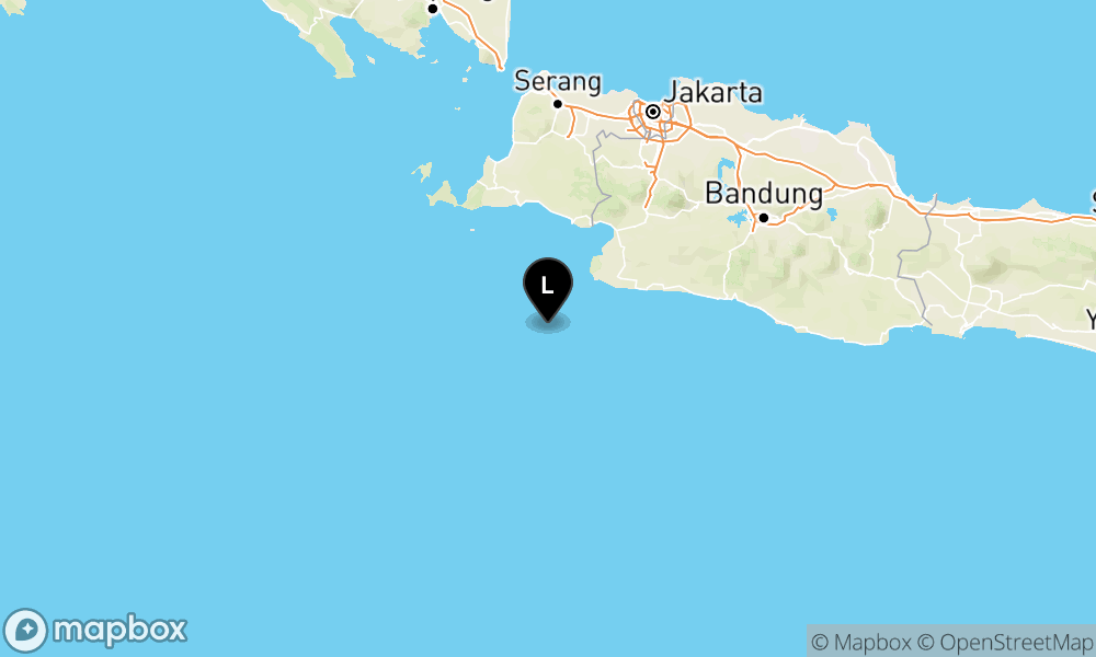 Peta Gempa 87 km BaratDaya BAYAH-BANTEN
