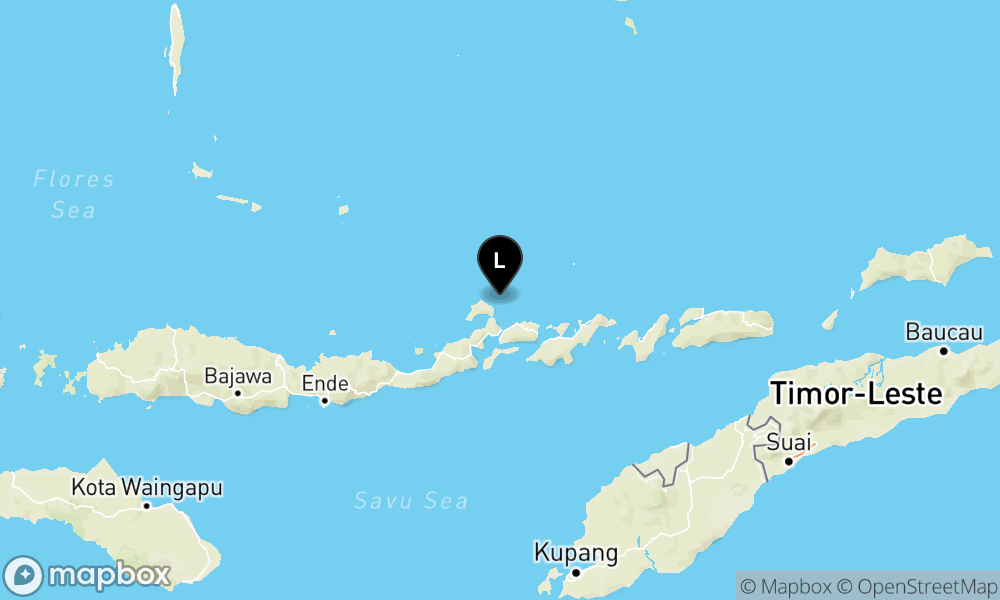 Peta Gempa 27 km TimurLaut LARANTUKA-NTT