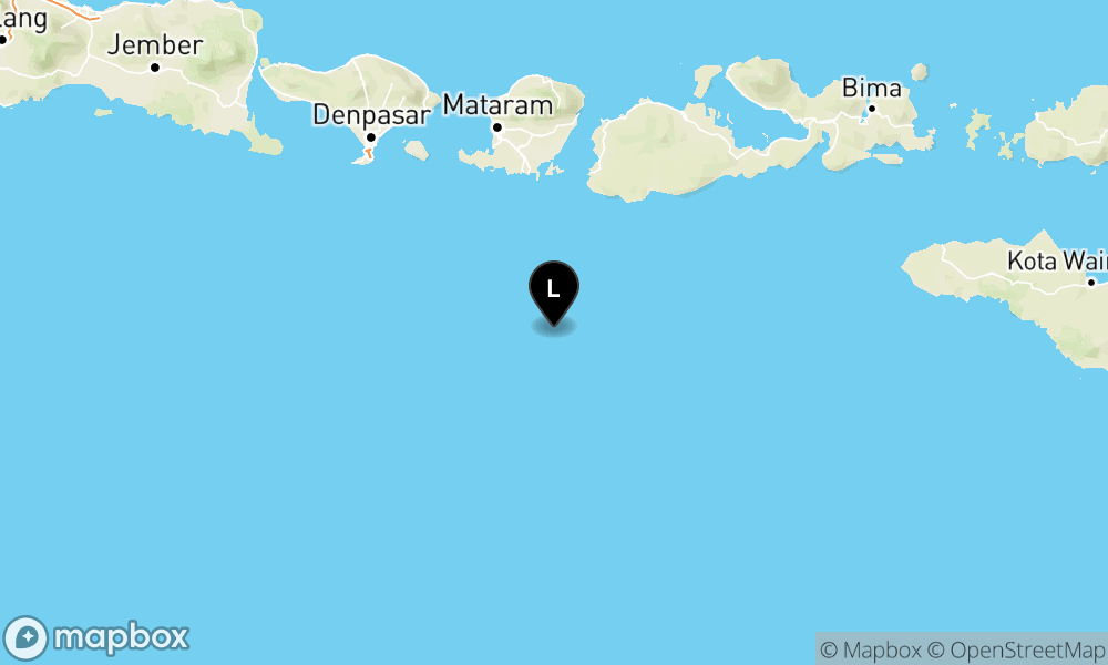 Peta Gempa 143 km BaratDaya SUMBAWABARAT-NTB