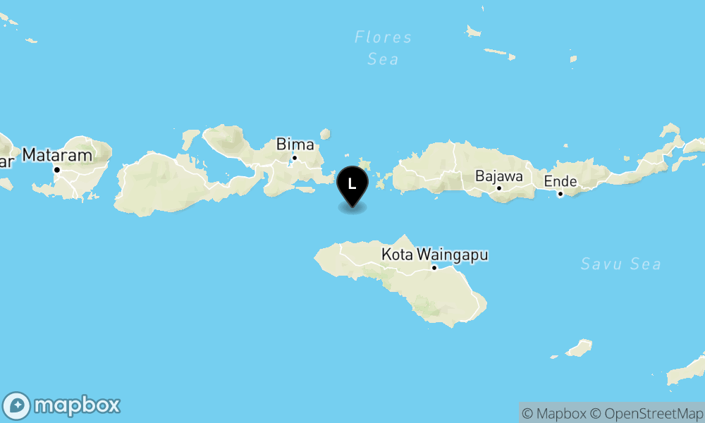 Peta Gempa 43 km TimurLaut TAMBOLAKA-NTT