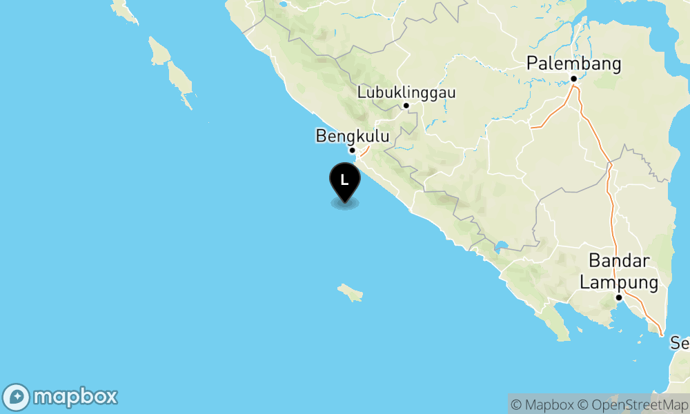 Peta Gempa 59 km BaratDaya SELUMA-BENGKULU