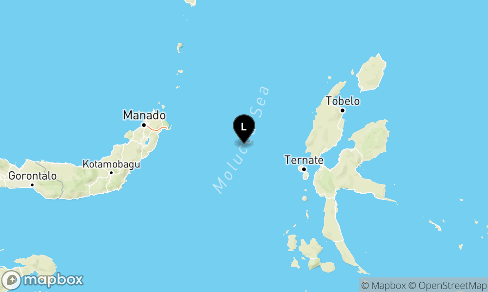 Peta Gempa 112 km BaratLaut TERNATE-MALUT