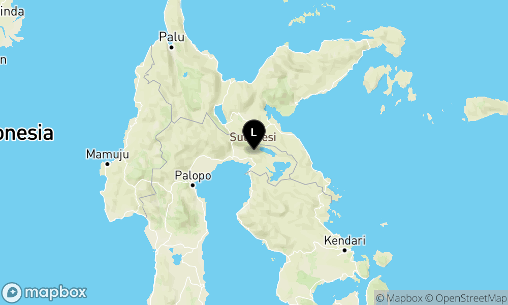 Peta Gempa Pusat gempa berada di darat 10 km barat laut Luwuk Timur