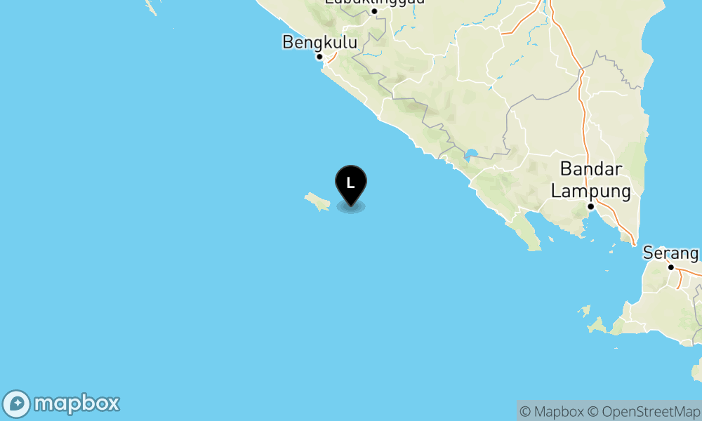 Peta Gempa 41 km Tenggara ENGGANO-BENGKULU