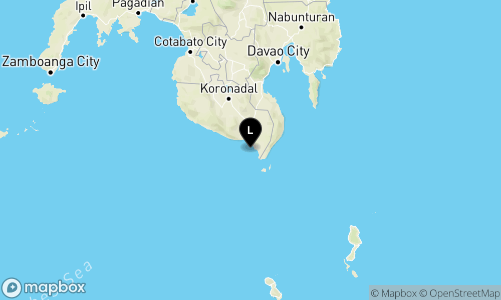 Peta Gempa 235 km BaratLaut TAHUNA-KEP.SANGIHE-SULUT