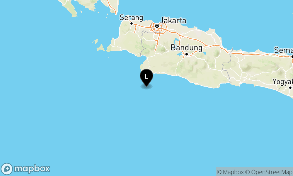 Peta Gempa 91 km Selatan KAB-SUKABUMI-JABAR