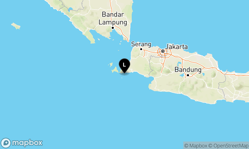 Peta Gempa Pusat gempa berada di laut 27 km tenggara Sumur