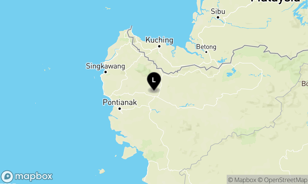 Peta Gempa Pusat gempa berada di darat 45 km baratlaut Sanggau