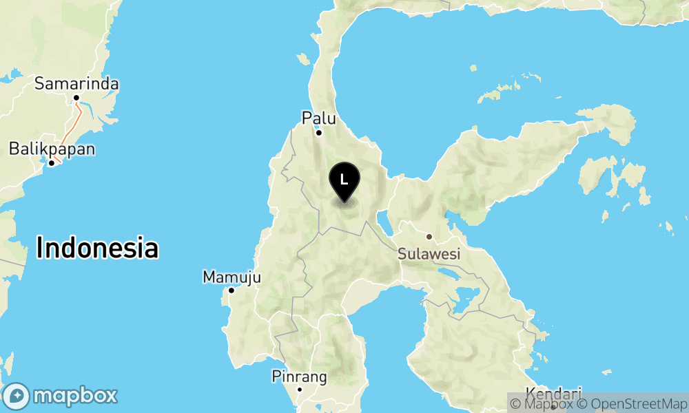 Peta Gempa Pusat gempa berada di darat 49 km Tenggara Sigi