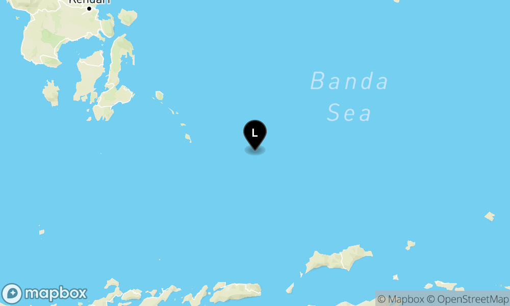 Peta Gempa 186 km Tenggara WAKATOBI-SULTRA