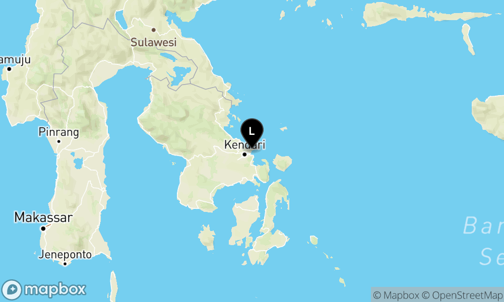Peta Gempa Pusat gempa berada di darat 4.8 km barat daya Soropia