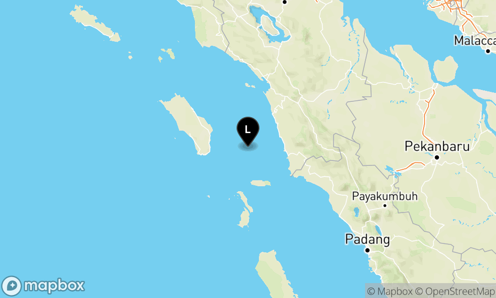 Peta Gempa Pusat gempa berada di laut 75 km TimurLaut Nias Selatan