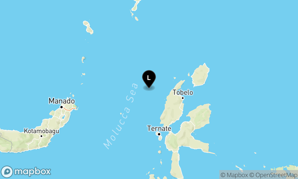 Peta Gempa 82 km BaratDaya PULAUDOI-MALUT