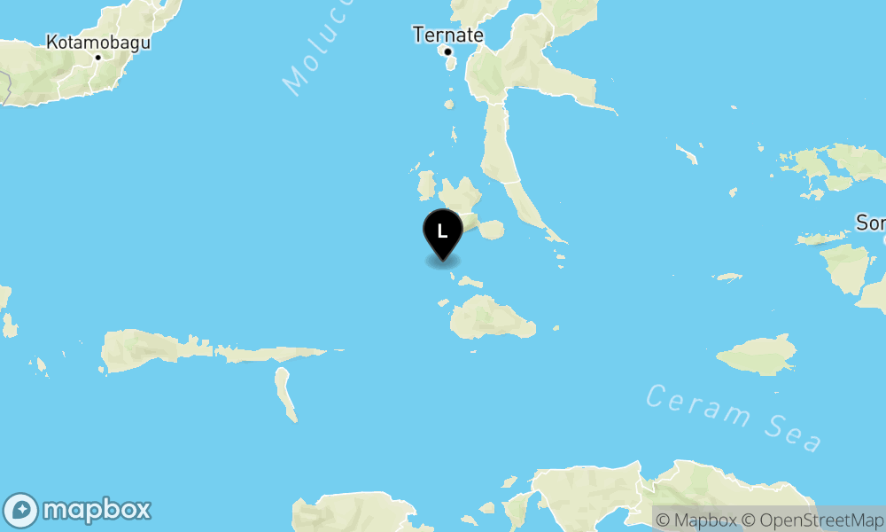 Peta Gempa 52 km BaratDaya LABUHA-MALUT