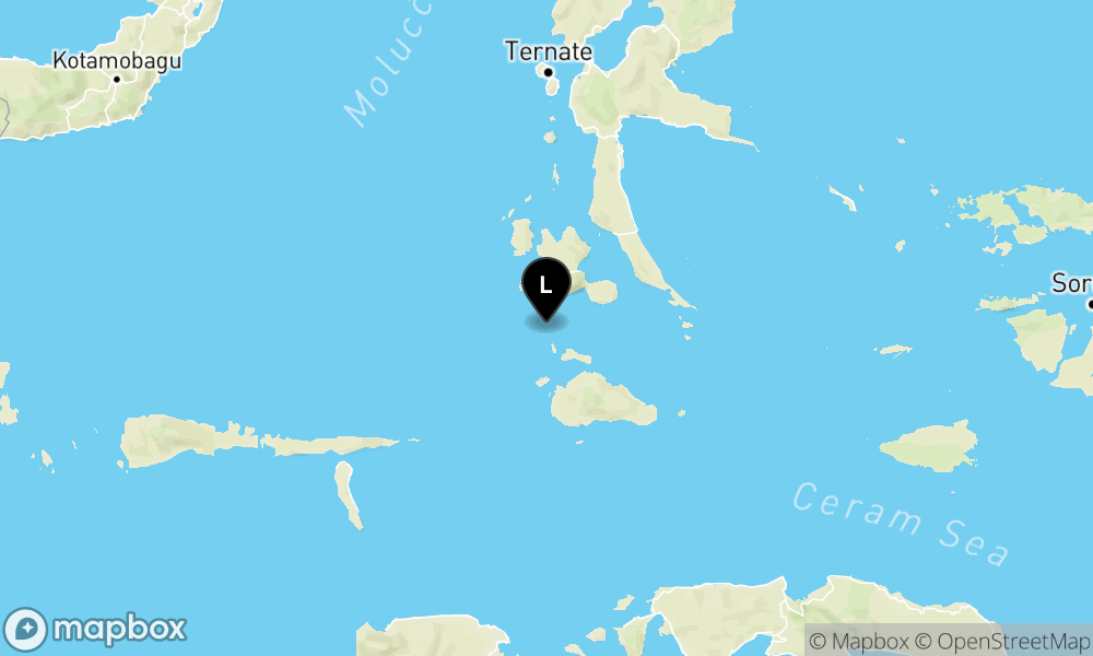 Peta Gempa 45 km BaratDaya LABUHA-MALUT
