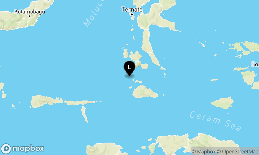 Peta Gempa 55 km BaratDaya LABUHA-MALUT