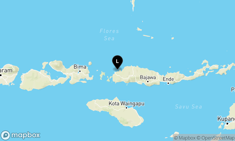 Peta Gempa Pusat gempa berada di darat 11 km timur laut Labuanbajo