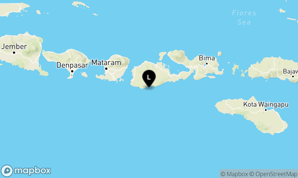Peta Gempa Pusat gempa berada di laut 56 km tenggara Sumbawa Barat