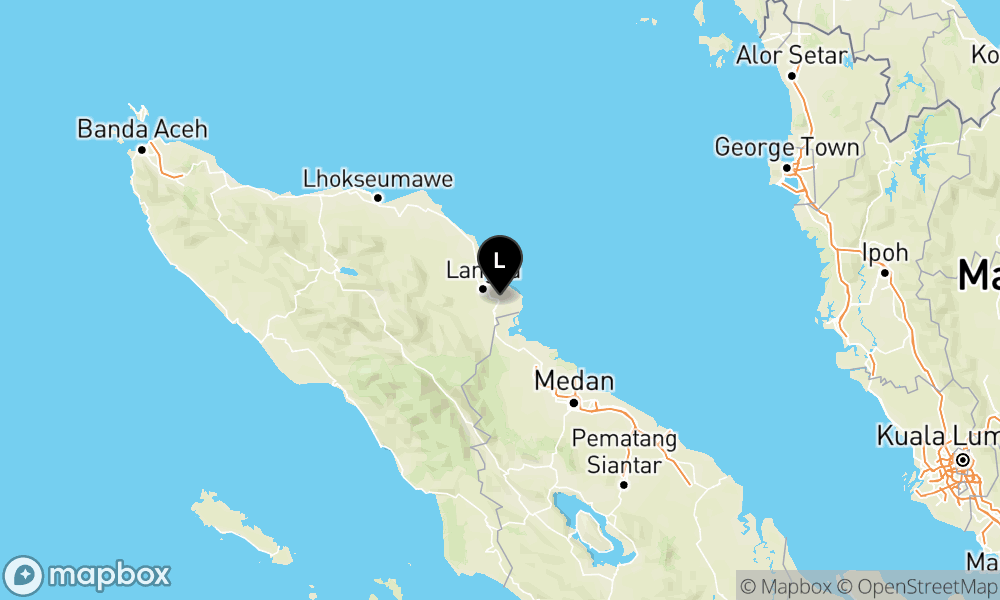 Peta Gempa Pusat gempa berada di darat 8 km timur laut Kab. Aceh Tamiang