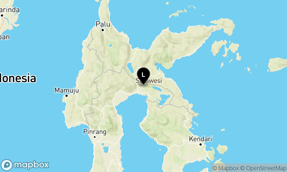 Peta Gempa Pusat gempa berada di darat 29 km BaratLaut LuwuTimur
