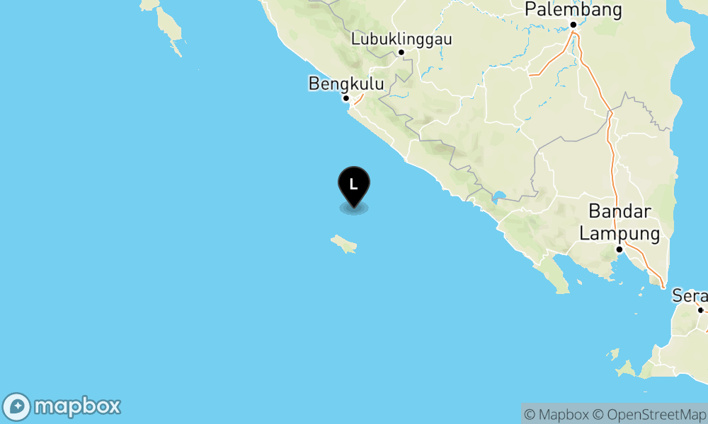 Peta Gempa 35 km TimurLaut ENGGANO-BENGKULU