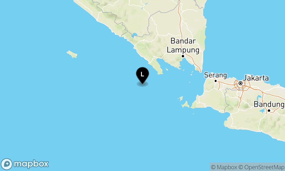 Peta Gempa 102 km BaratDaya TANGGAMUS-LAMPUNG