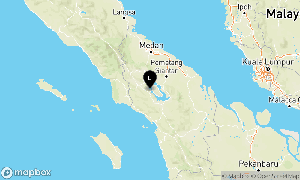 Peta Gempa Pusat gempa berada di darat 6 km barat daya Samosir